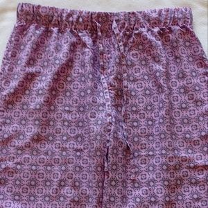 Lavender & gray pajama capris